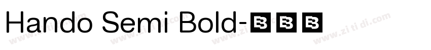 Hando Semi Bold字体转换